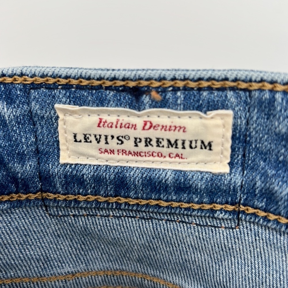 Levi's 721 Premium Denim Big E High Rise Skinny Jeans - Medium Wash - 28 - Picture 4 of 10